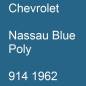 Preview: Chevrolet, Nassau Blue Poly, 914 1962.